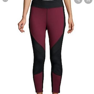 Askya burgundy /black high waisted legging size xs
